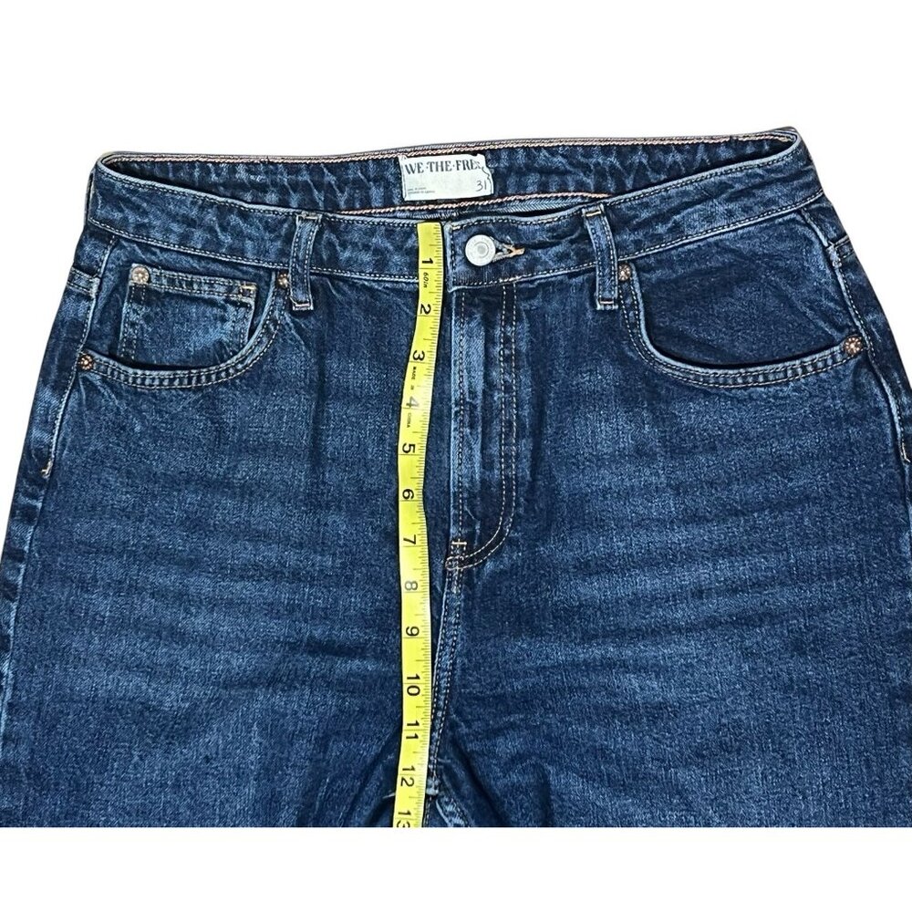 We The Free People The Pacifica High Rise Slim Straight Leg Jeans Women Size 31 - Picture 10 of 14